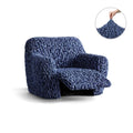 Navy Blue Reclining Armchair Slipcover, Fuco Velvet Collection