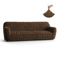 Brown Sofa 4 Seater Slipcover, Fuco Velvet Collection