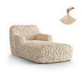 Champagne Chaise Lounge Slipcover, Fuco Velvet Collection