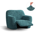 Teal Reclining Armchair Slipcover, Goffrato Velvet Collection