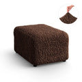 Brown Ottoman Slipcover (Medium), Goffrato Velvet Collection