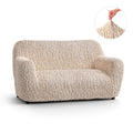 Champagne Loveseat 2 Seater Slipcover, Goffrato Velvet Collection