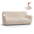 Champagne Sofa 3 Seater Slipcover, Goffrato Velvet Collection