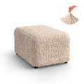 Champagne Ottoman Slipcover (Medium), Goffrato Velvet Collection