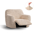 Champagne Reclining Armchair Slipcover, Goffrato Velvet Collection