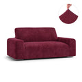 Burgundy Loveseat 2 Seater Slipcover, Velvet Collection