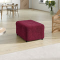 Burgundy Ottoman Slipcover (Medium), Velvet Collection