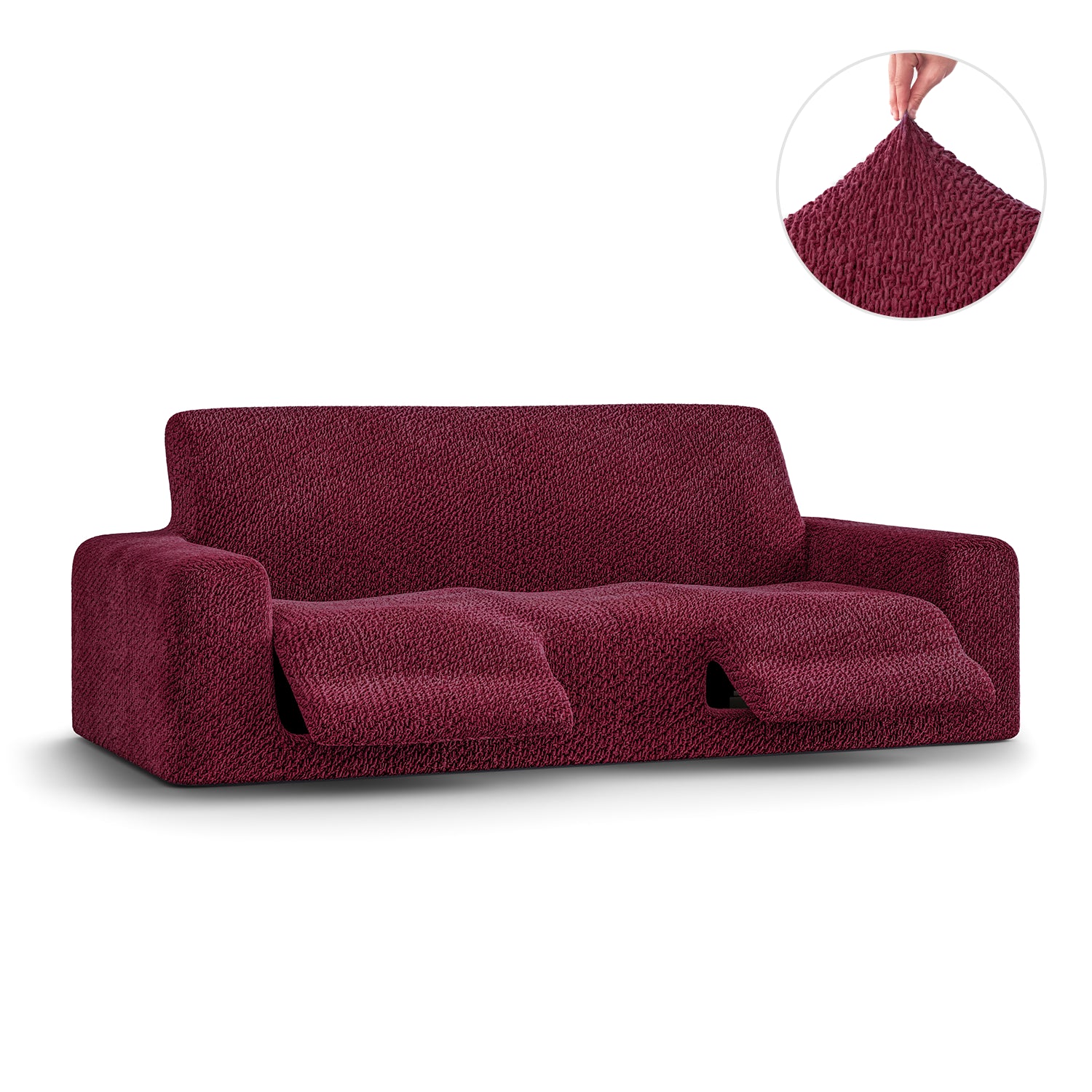  3 Seater Recliner Slipcover, Velvet Collection