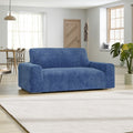 Blue Loveseat 2 Seater Slipcover, Velvet Collection