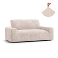 Ivory Loveseat 2 Seater Slipcover, Velvet Collection