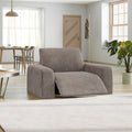 Brown Reclining Armchair Slipcover, Velvet Collection