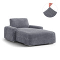 Grey Chaise Lounge Slipcover, Velvet Collection