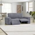 Grey 2 Seater Recliner Slipcover, Velvet Collection