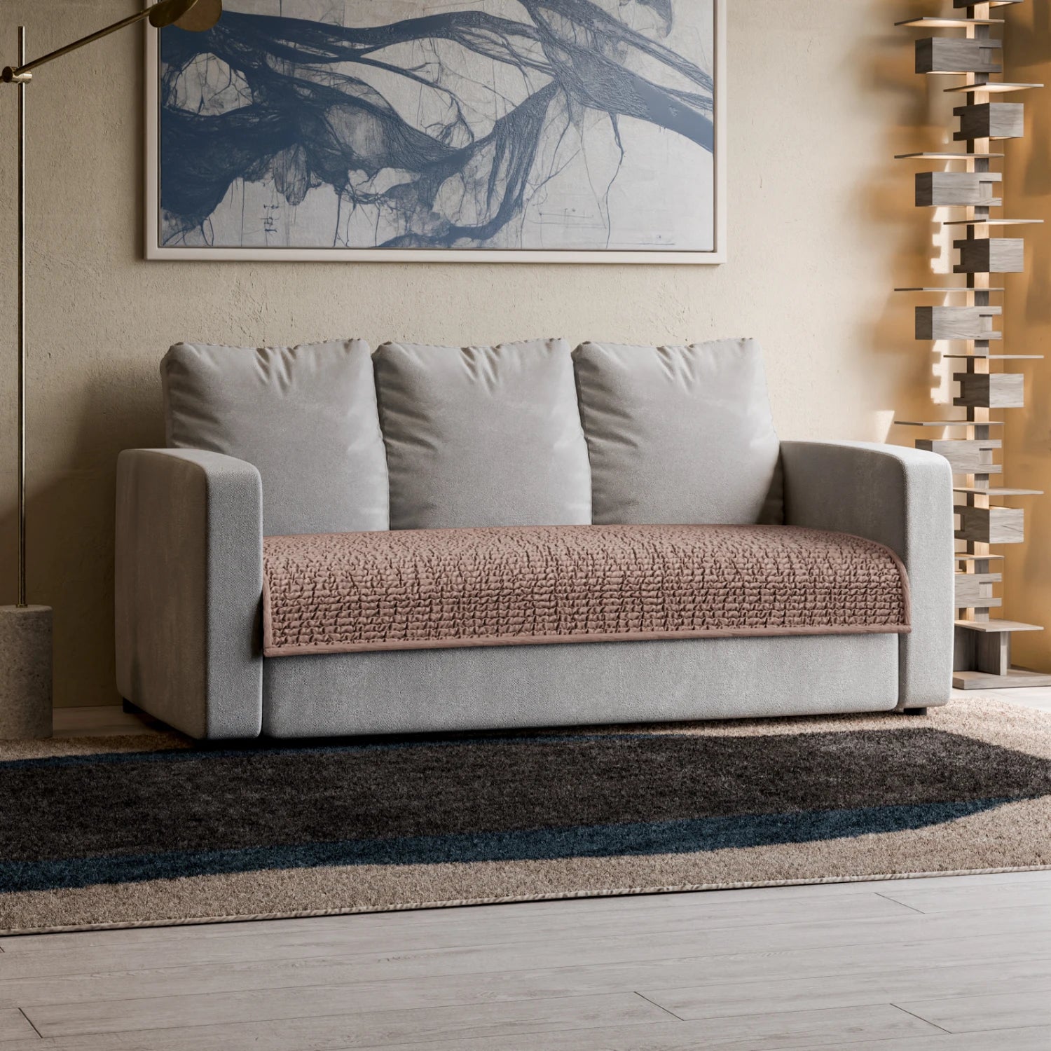 Marsala Waterproof Blanket 3 Seater Sofa
