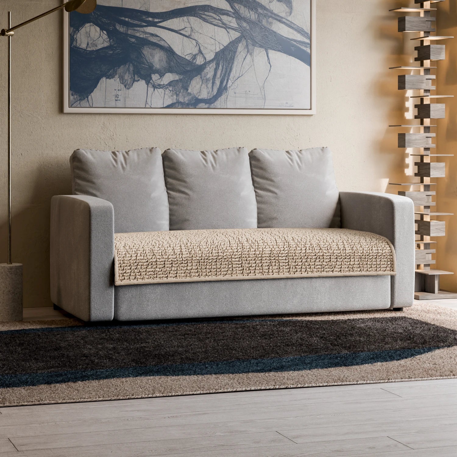 Macadamia Waterproof Blanket 3 Seater Sofa
