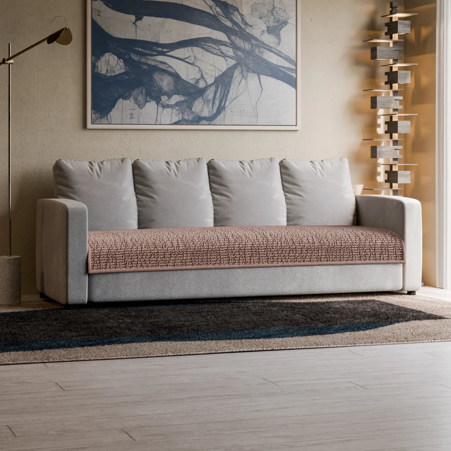 Marsala Waterproof Blanket 4 Seater Sofa