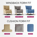 Tapioca Wingback Chair Slipcover, Microfibra Collection