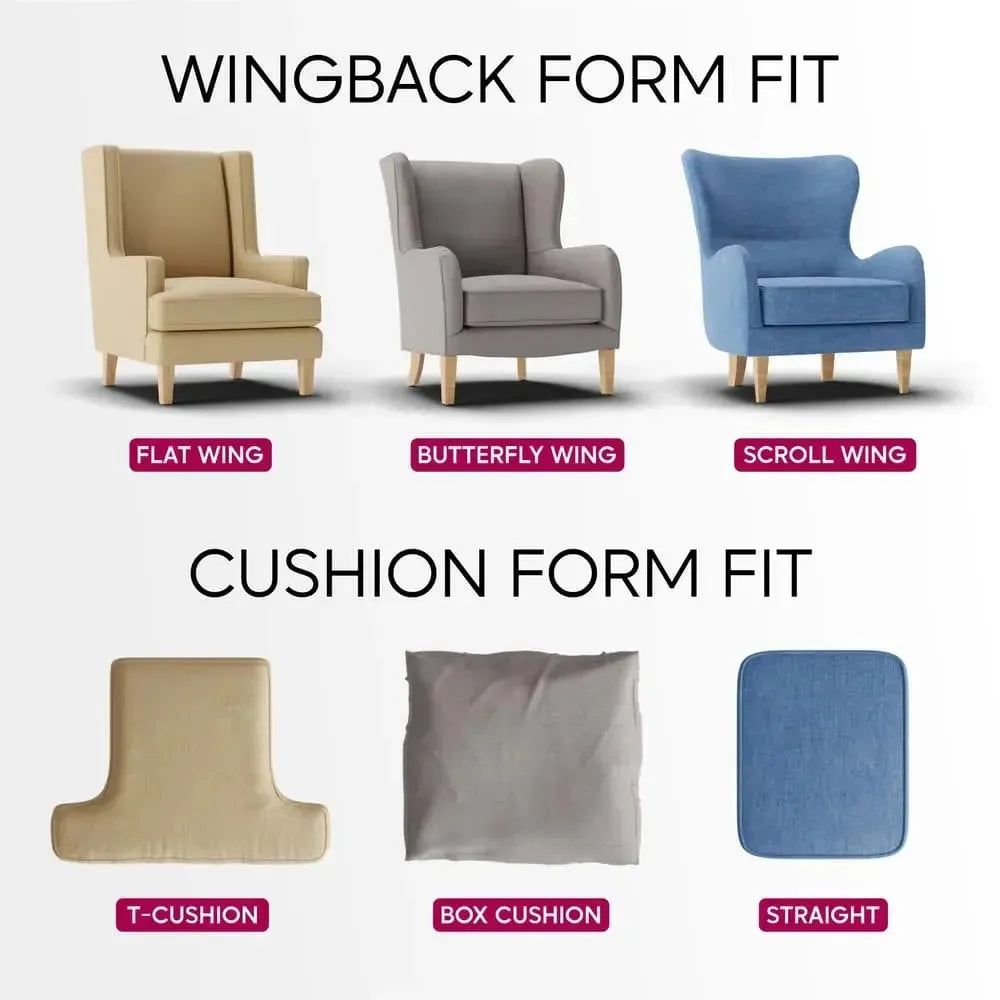 Tapioca Wingback Chair Slipcover, Microfibra Collection