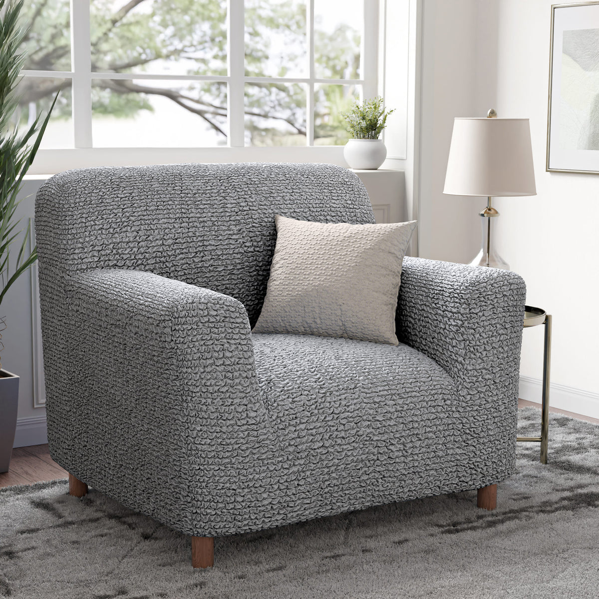 Armchair Slipcover, Comfort Collection – Ash, interior view 1 | Ash