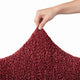 Armchair Slipcover, Comfort Collection – Burgundy, stretch view | Burgundy