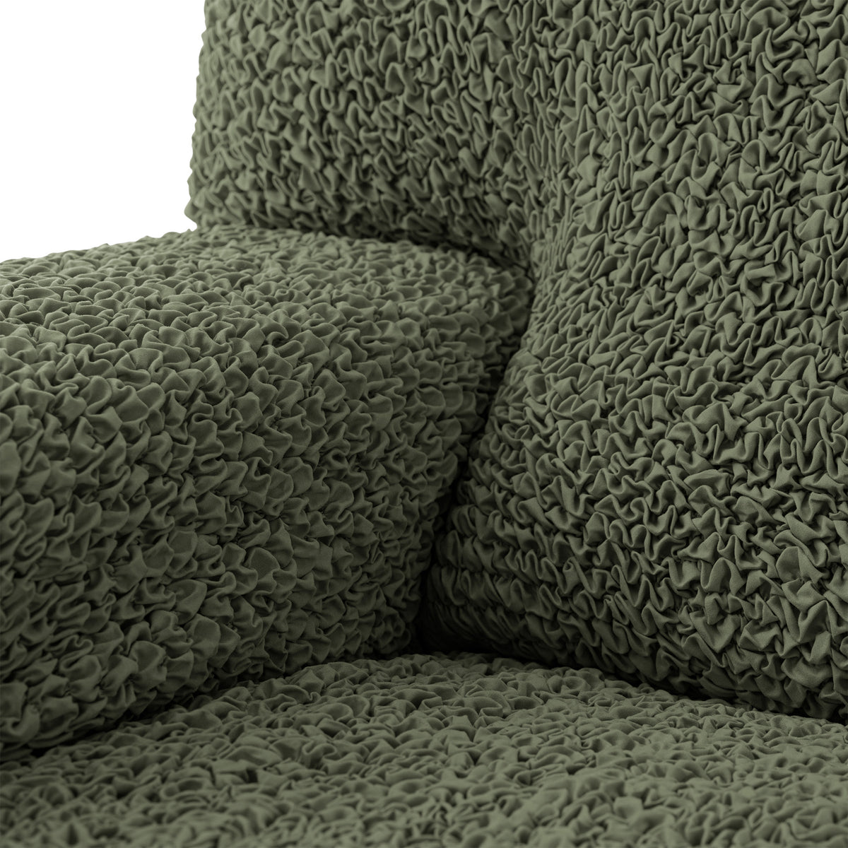 Armchair Slipcover, Comfort Collection – Moss Green, detail view | Moss Green