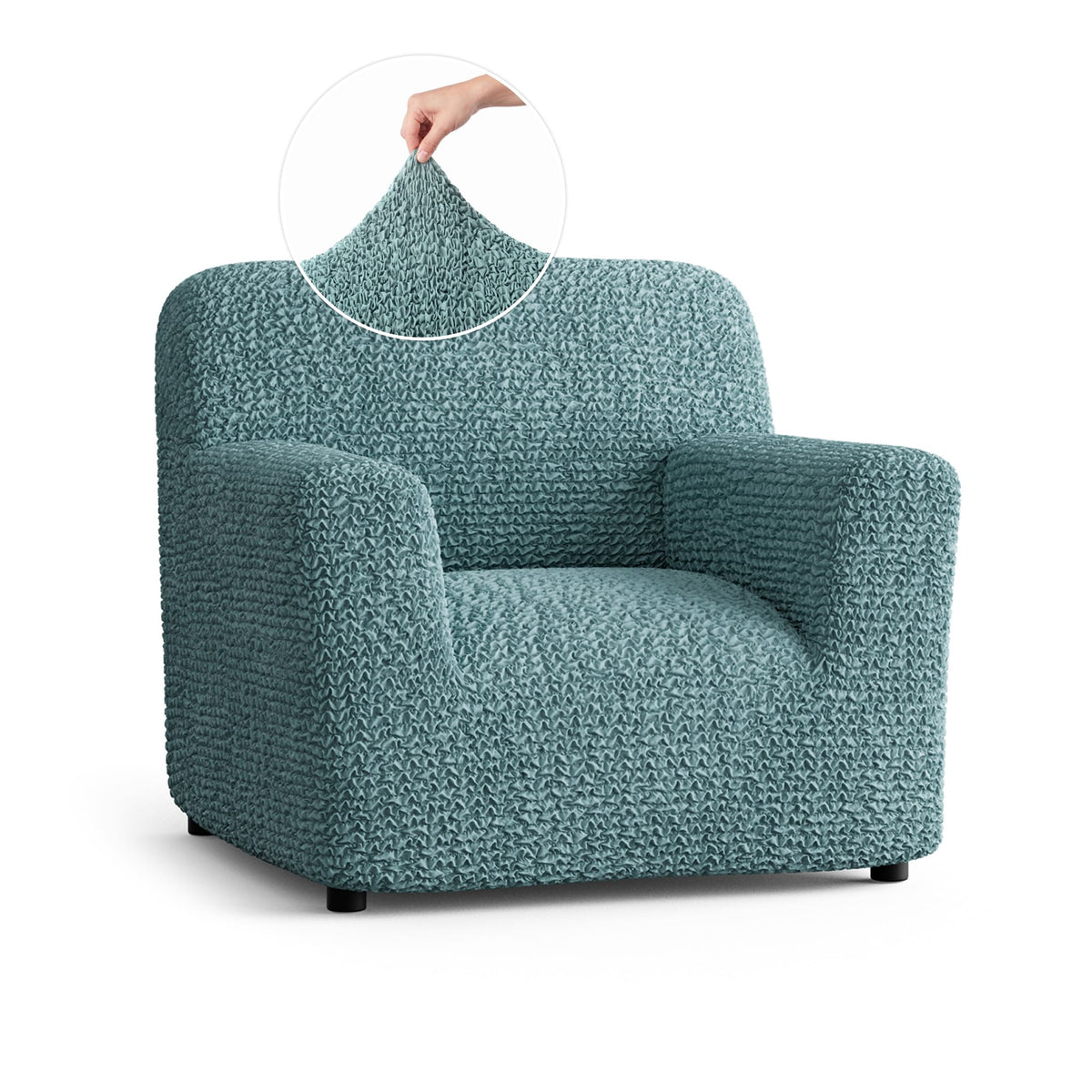 Armchair Slipcover, Comfort Collection – Teal, front view | Teal