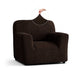 Armchair Slipcover, Embrace Collection – Dark Brown, front view | Dark Brown