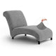 Armless Chaise Lounge Slipcover, Comfort Collection – Ash, front view | Ash