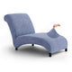 Armless Chaise Lounge Slipcover, Comfort Collection – Blue, front view | Blue
