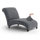 Armless Chaise Lounge Slipcover, Comfort Collection – Dark Grey, front view | Dark Grey