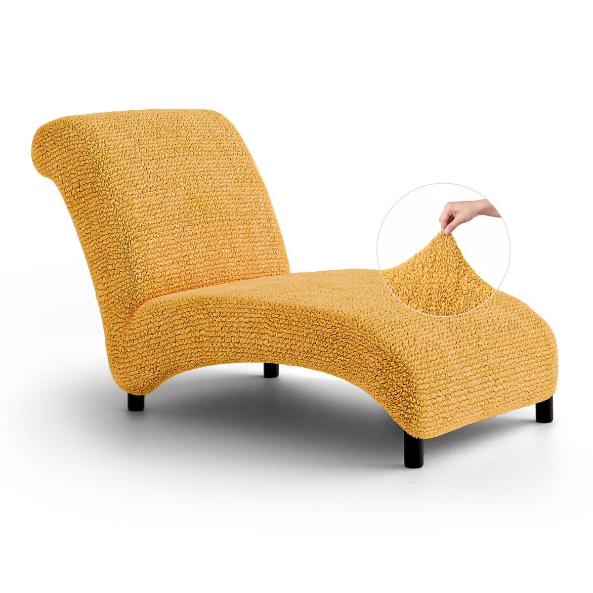 Armless Chaise Lounge Slipcover, Comfort Collection – Mango, front view | Mango