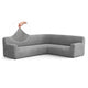 Corner Sofa Slipcover, Comfort Collection – Ash, front view | Ash