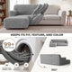 L-Shaped Sofa Slipcover (Left Chaise), Comfort Collection – Ash, color swatch | Ash