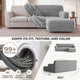 L-Shaped Sofa Slipcover (Right Chaise), Comfort Collection – Ash, color swatch | Ash