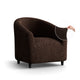 Barrel Chair Slipcover, Comfort Collection – Dark Brown, front view | Dark Brown