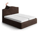 Bed Headboard & Frame Slipcover (Full/Queen), Comfort Collection – Dark Brown, front view | Dark Brown