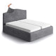 Bed Headboard & Frame Slipcover (Full/Queen), Comfort Collection – Dark Grey, front view | Dark Grey