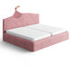 Bed Headboard & Frame Slipcover (King), Comfort Collection – Coral Pink, front view | Coral Pink