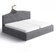 Bed Headboard & Frame Slipcover (King), Comfort Collection – Dark Grey, front view | Dark Grey