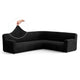 Corner Sofa Slipcover, Comfort Collection – Black, front view | Black