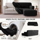 L-Shaped Sofa Slipcover (Right Chaise), Comfort Collection – Black, color swatch | Black