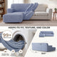 L-Shaped Sofa Slipcover (Left Chaise), Comfort Collection – Blue, color swatch | Blue