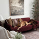 Sofa 3 Seater Slipcover, Comfort Collection – Burgundy, customer photo | Burgundyz