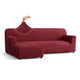 L-Shaped Sofa Slipcover (Left Chaise), Comfort Collection – Burgundy, front view | Burgundy