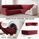 Corner Sofa Slipcover, Comfort Collection – Burgundy, color swatch | Burgundy