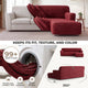 L-Shaped Sofa Slipcover (Right Chaise), Comfort Collection – Burgundy, color swatch | Burgundy
