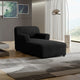 Chaise Lounge Slipcover, Comfort Collection – Black, interior view 1 | Black