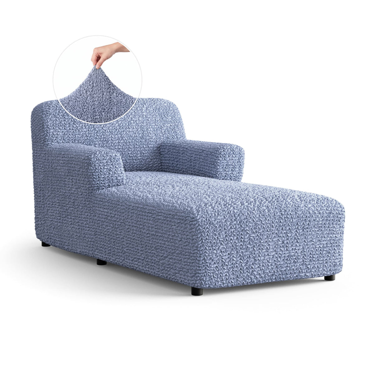 Chaise Lounge Slipcover, Comfort Collection – Blue, front view | Blue