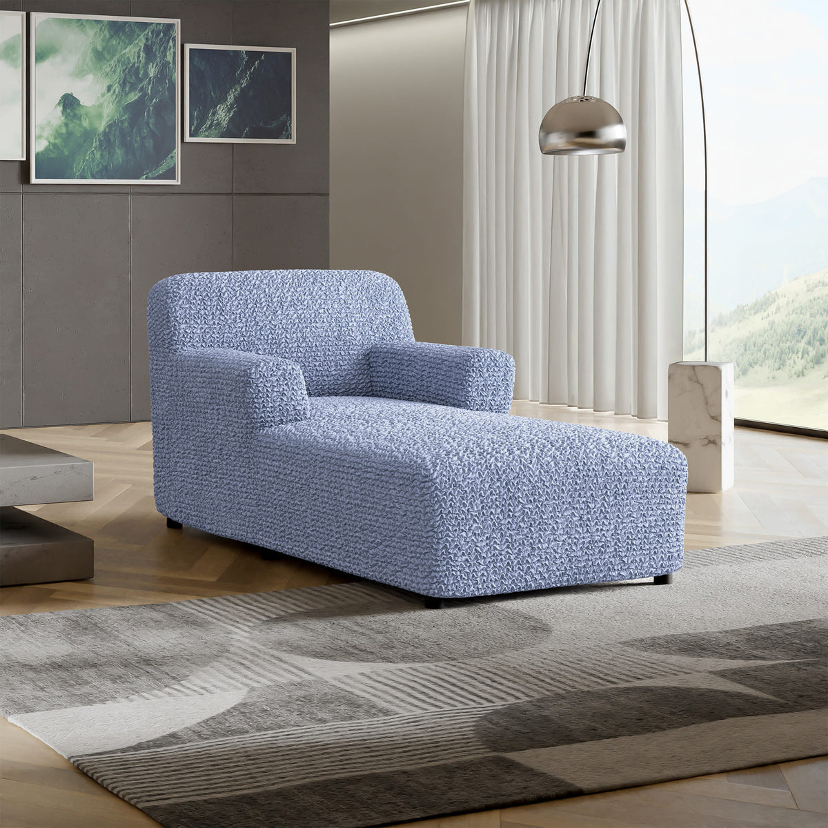 Chaise Lounge Slipcover, Comfort Collection – Blue, interior view 1 | Blue