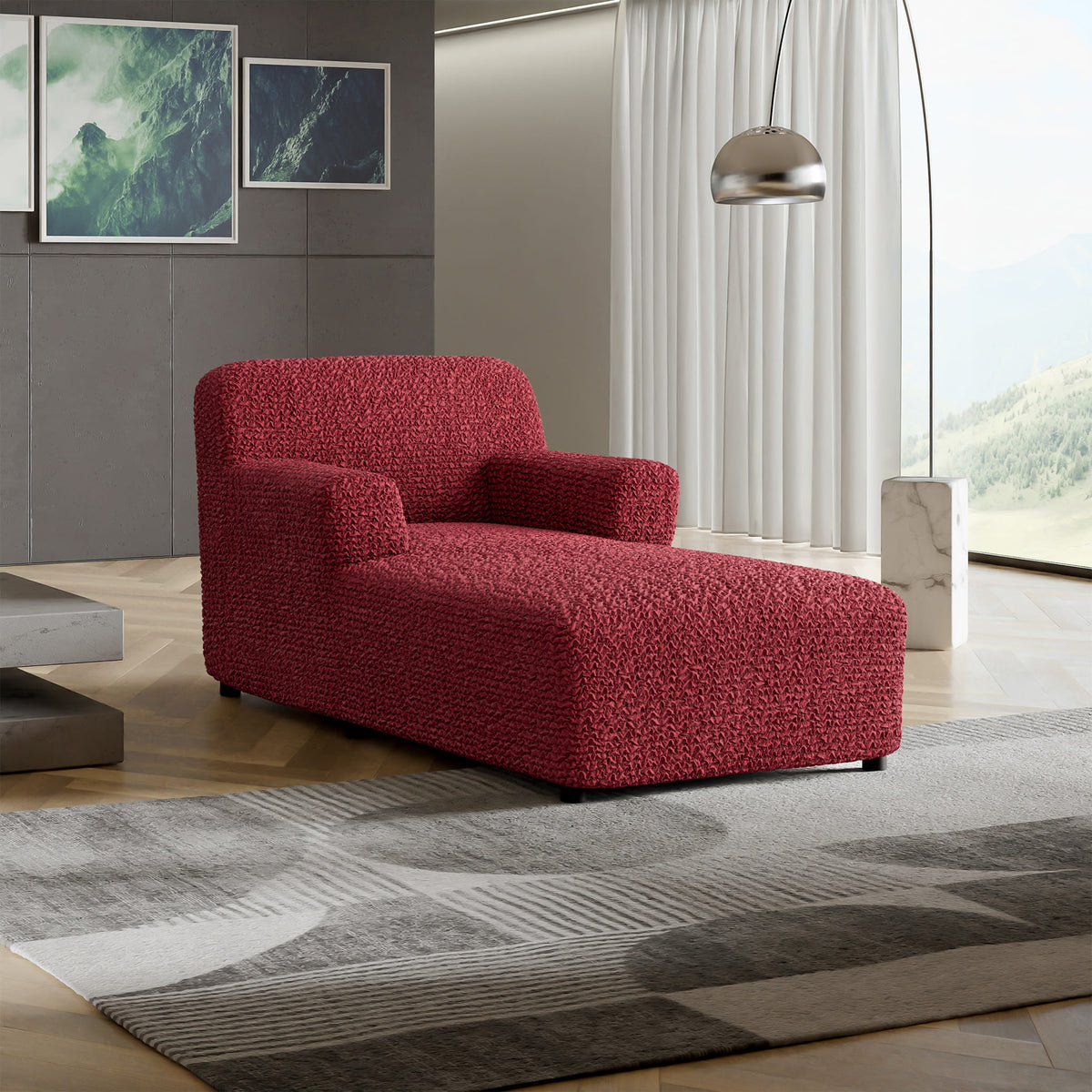 Chaise Lounge Slipcover, Comfort Collection – Burgundy, interior view 1 | Burgundy